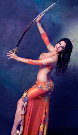 Shaunti with Sword Balancing Bellydance Performance